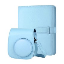 필름 카메라 폴라로이드 사진기 플로라이드 인화 미니 Instax Mini 11 9 8 용 PU 가죽 카메라 케이스 (숄더, 01 Case and Album Kit