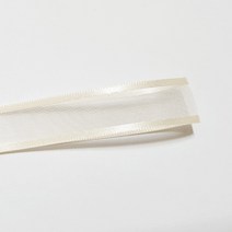 선물포장리본 꽃포장리본 양면 오간디 리본 (폭 6mm 길이90m)(폭 10mm/15mm/25mm/35mm 길이 45mm), 10mm, 25(연베이지)