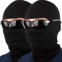 KATTUS 1+1세트구성 춘추용 3 RUNG HEAT FACE BARACLAVA 3단 히트페이스 바라클라바 복면 고급기능성원단사용 KATTUS정품 KC인증, 블랙1+1