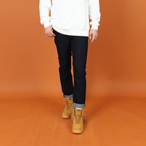 우기브로 WDK2209 남자 빅사이즈 롤업 생지 데님팬츠