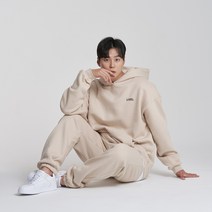 라이블 오버핏 기모 후드 스웻 셋업 조거팬츠 상하의 세트 커플 트레이닝복 6color