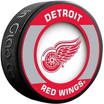 Sher-wood Retro Team Logo Souvenir Hockey Puck - Red Wings, 1
