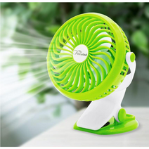 유모차 클립 집게형 충전 선풍기, 그린