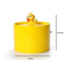 꼬모가든 USB분수대 고양이분수대 세라믹 고양이 물 분수 전원 오리 모양 전기 디스펜서 피더 음료 필터 애완 동물 마시는 그릇, 없음, 없음, Dispenser