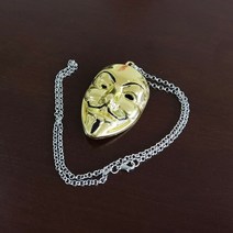 카픽서 자동차 펜던트 장식 마스크 남자 V 벤데타 백미러 트림 액세서리 걸이형 목걸이 선물 1 개, 02 Gold
