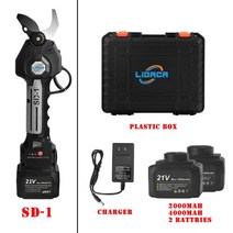 자동 전지가위 전동 충전 21v 무선 듀얼 액션 블레이드 프로그레시브 가지 치기 전단 효율적인 분재 나뭇 가지 정원 도구 sd-1