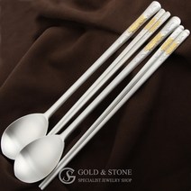 SP12 불로장생 거북 금부 장인 99% 순은 은수저 예단 수저세트, 기본 한지케이스