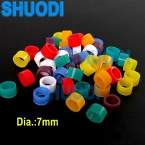 오토클레이브 고압증기멸균기50 Pcs 멀티 컬러 Autoclavable 7mm 직경 치과 범용 실리콘 악기 코드 링, 08 50 pcs Mixed