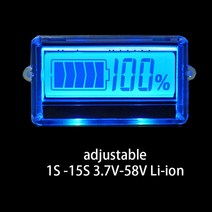 적산계 배터리 인산철 TH01 LCD 1S 2S 3S 4s 5s 6S- 리튬 배터리 용량 표시기 파란색 디스플레이 Lipo 이, 01 1S 3.7V