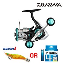 다이와 에메랄다스 LT(19) 스피닝릴+시마노 합사 에깅릴 팁런 에깅, 시마노 핏불4합사, LT 2500S-DH