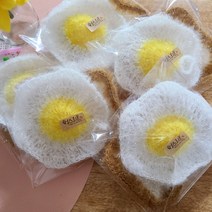 주방필수품 코바늘수세미 식빵+계란후라이 세트