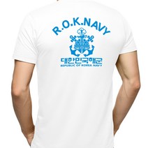 네이비멀티샵 쿨드라이 반팔 ROKNAVY거북선앵카(흰/파)