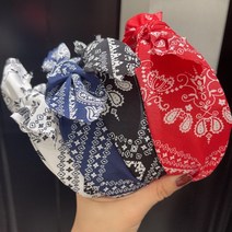 파니 페이즐 리본 반다나 머리띠 헤어밴드