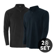 마운틴벨리 베이직스타일 반집업 긴팔티셔츠 2종세트