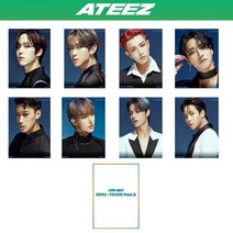 8 개대 Kpop ATEEZ NEW 앨범 제로 사진 카드 초상화 Lomo 팬 선물, 3