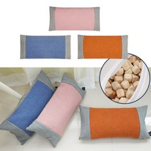 와이디무역 편백베개(대형) 베개커버 46x23cm, 오렌지, 1개
