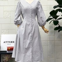 애티쉬 NC09 스트라이프 7부원피스 SOP1R457