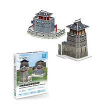 페이퍼락 수원화성 서북공심돈과 동북공심돈 3D 입체퍼즐 한국의 문화유산 학습교구 학습체험 입체모형