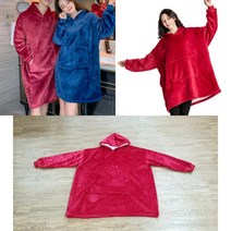 극세사 입는담요 1P 겨울 커플 집순이 차박 캠핑 낚시 후드망토잠옷 차량 사무실 숄 블랭킷
