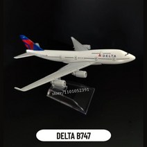 비행기모형 스케일 1400 금속 항공기 모델 공기 영국 A380 비행 항공사 복제 항공 비행기 소년을 위한 소형, [20] 102.Delta B747