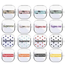 [바보사랑] 디자인 시즌1 갤럭시 버즈 라이브 투명 하드케이스, DAN투명버즈라이브:슈프림박스로고/블랙