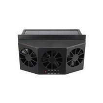 미니 환풍기 창문형 car fan 태양열 창 태양열 자동차 auto air vent cool cooling system 라디에이터 팬 냉각 팬 에너지 절약 car styling, 블랙
