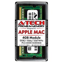 ATech 4GB PC38500 DDR3 1066 1067 MHz RAM 맥북 프로 아이맥 맥 미니용 (2008년 후반 2009년 중반 중반) 204핀 SODIMM 메모리 업그레이, 4 GB