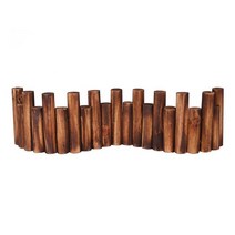 화단 울타리 펜스 전원주택 만들기 부식 방지 목재 통나무 잔디 테두리 정원 꽃 침대 울타리, 01 Wood Color