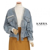 KARRA 비즈라인밴딩데님노카라자켓_KB1WJK004A
