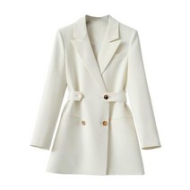 여성 정장 자켓 블레이져 벨벳 여자 겨울 마이 검정 화이트 재킷 가을 패션 세련된 더블 브레스트 슬림 벨트 빈티지 오피스 블 을위한 우아한 2022