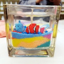 [캔들레이디] 젤캔들 - 컬러모래 200g, 청록, 1p