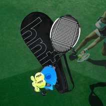 솔로 테니스 연습기 포구기 자동 볼머신 셀프 리턴볼 스윙, 던지기 기계+ 추가 트랙 + 충전식 배터리 (볼 네트 제외)