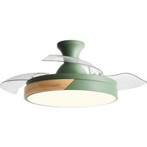 참아리 실링팬조명 실링팬 천장 조명 저소음 LED, 그린 - 36인치 - 디밍 월컨트롤