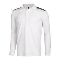 남성 국산 간절기 긴팔 골프웨어 스판 카라 티셔츠 SH-KAAG-927-아이보리