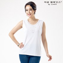 [마담엘레강스] 사브리나 민소매 핫픽스 블라우스