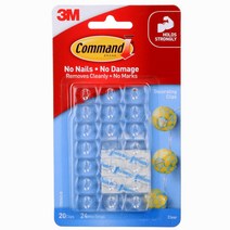 3M 명령 장식 클립 손상이없는 교수형 케이블 후크 투명 플라스틱 후크 작은 플라스틱 후크, A