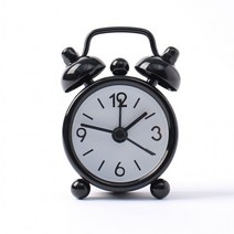 엣지 미니 해머벨 탁상시계 2p세트 블랙 미니자명종, 상세페이지 참조