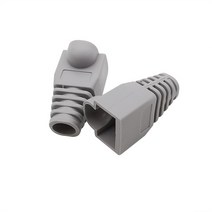 RJ45 CAT6 CAT5e 케이블 캡 어댑터 이더넷 네트워크 커넥터 커버 모듈 형 플러그 보호 슬리브, 협력사, 다른, Grey_100Pcs