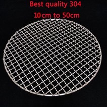 캠핑 숯불 바베큐 꼬치 구이기계 가정용 양꼬치 전기 그릴 304 스테인레스 스틸 라운드 메쉬 홈 로스트 그물 베이컨 도구 철 그물 액세서리 붙지 않는 매트 그리드, 30.5cm