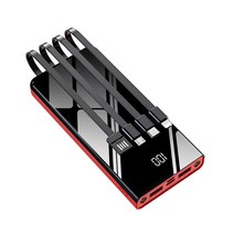 Tebild고속충전 대용량 보조배터리13800mAh, 레드/블랙