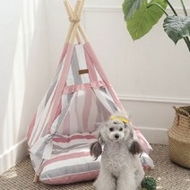 [피플펫] 강아지 인디언텐트 핑크, 본상품