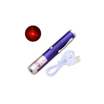 충전용랜턴 미니 레드 포인터 펜 USB 강력한 5MW 650nm 고출력 교육용 빔 라이트, <5 백만와트 × red laser