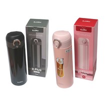 에지리 엑스플러스 일본보온병 450ml 블랙/핑크, 핑크
