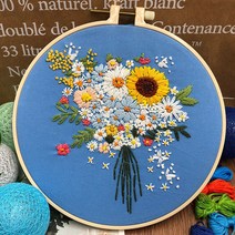 초보자용 프랑스자수 십자수 DIY 패키지, 20cm, 01 내일의 약속 20cm 자수