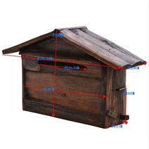 북유럽 현관 꾸미기 장식 소품 우체통 원목 감성, 갈색