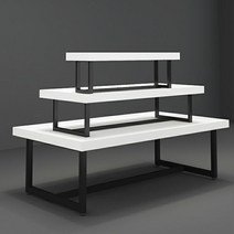 중앙매대 아일랜드 매장진열대 화장품 신발 가방 디스플레이 3층 선반 테이블, FREE, A (120x90)