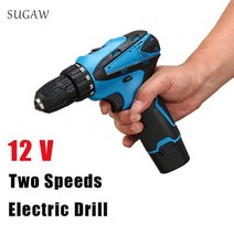 sugaw 12v mini 휴대용 전기 드릴 무선 충전식 전기 드라이버 12 배터리, 2개의 건전지 판지, 우리를, 1개