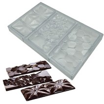 초콜릿 바 몰드 폴리카보네이트 웨이브 초콜릿 만들기 몰드 캔디 DIY 트레이 Goldbaking, 1500, 1500