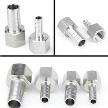 가시 호스 커넥터 304 스테인레스 스틸 파이프 피팅 1/8 1/4 3/8 1/2 BSP 내부 나사 테일 6 8 10 12mm, [01] 6mm, [03] 3/8