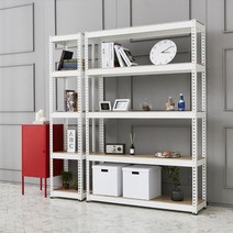 울트라랙 가로120x깊이30x높이210cm 4단 선반 베란다 다용도 무볼트 철제 앵글 세탁기, 화이트